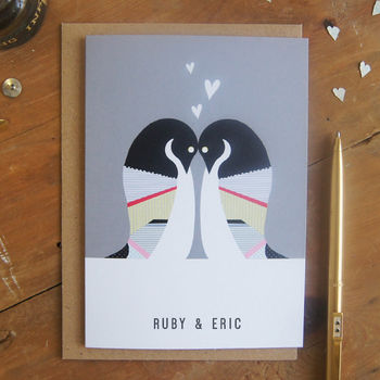 Penguins In Love Greetings Card, 4 of 4