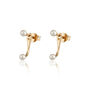 Pearl Dot Ear Jacket Stud Earrings, thumbnail 4 of 5