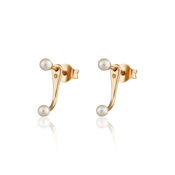 Pearl Dot Ear Jacket Stud Earrings, 4 of 5