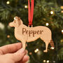 Personalised Border Collie Dog Wooden Xmas Decoration, thumbnail 3 of 7