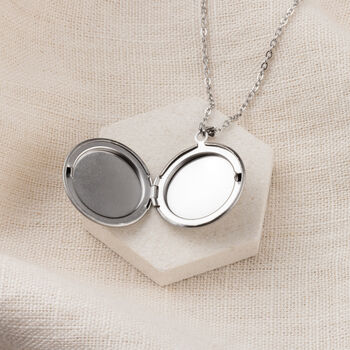 Personalised Engraved Locket Necklace With Photo, 10 of 12