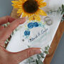 Wedding Ring Acrylic Ring Box Blue Flowers, thumbnail 3 of 5