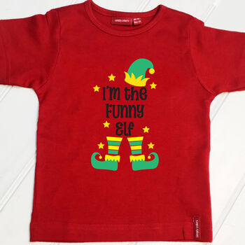 Personalised Kids Elf Christmas T Shirt, 3 of 8