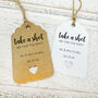 Personalised Take A Shot Wedding Favour Tag, thumbnail 3 of 5