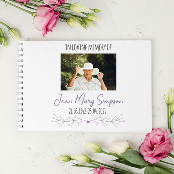 Personalised Photo Memorial Ringbound Guest Book, 2 of 5