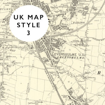 Set Of Personalised Vintage Map Placemats, 5 of 6