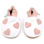Dotty Fish Queen Of Hearts Soft Leather Baby Shoes With Barefoot Soles, thumbnail 7 of 11