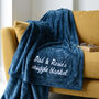 Personalised Blue Soft Snuggle Blanket, thumbnail 4 of 7