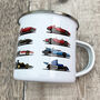 History Of F1 Grand Prix Cars Enamel Mug, thumbnail 2 of 3