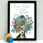 Mindful Floral Quote Print, thumbnail 8 of 11