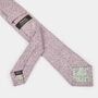 Mens Lilac Patterned Slim Style Tie, thumbnail 9 of 9