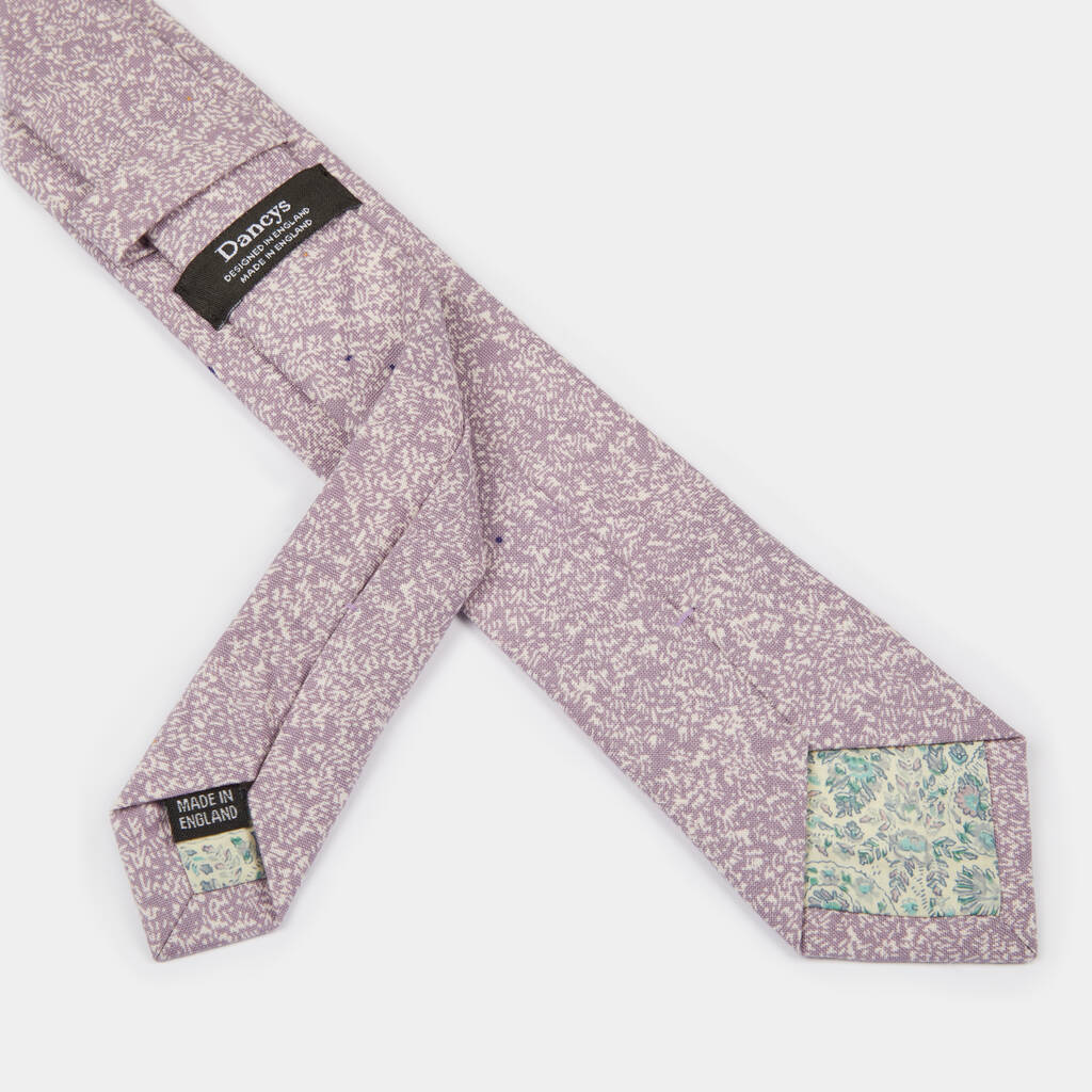 Mens Lilac Patterned Slim Style Tie By Dancys | notonthehighstreet.com