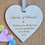 Personalised Message Wooden Heart, thumbnail 4 of 6