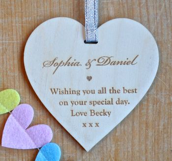 Personalised Message Wooden Heart, 4 of 6