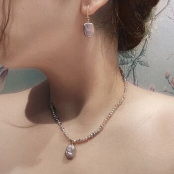 Pink Baroque Pearl Necklace, 4 of 5