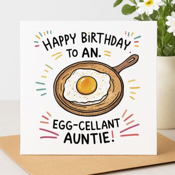 Auntie Egg Birthday Card, 2 of 2
