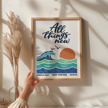 Personalised Coastal Baptism Print, 8 of 10