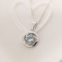 Sterling Silver Open Circular Blue Topaz Necklace, thumbnail 1 of 5