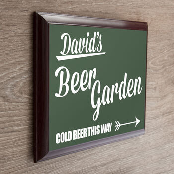 Personalised Beer Garden Wooden Plaque, 2 of 4
