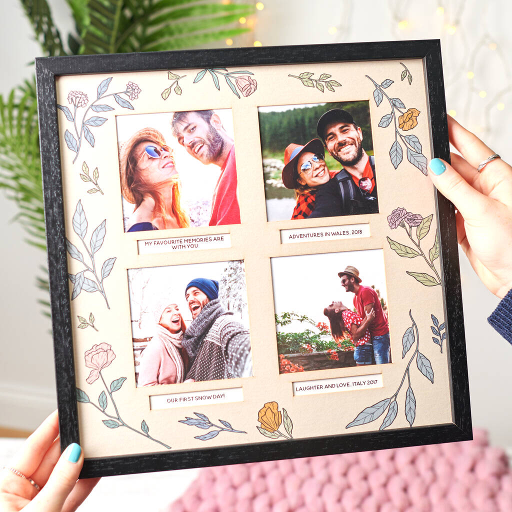 Personalised Floral Photo Frame, 1 of 4