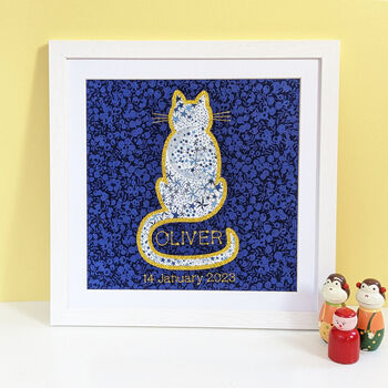 Liberty Starry Cat New Baby Wall Art, 2 of 4