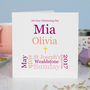 Typographic Personalised Christening Card, thumbnail 1 of 8