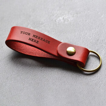 Personalised 'Drive Safe I Love You' Leather Keyring, 2 of 7