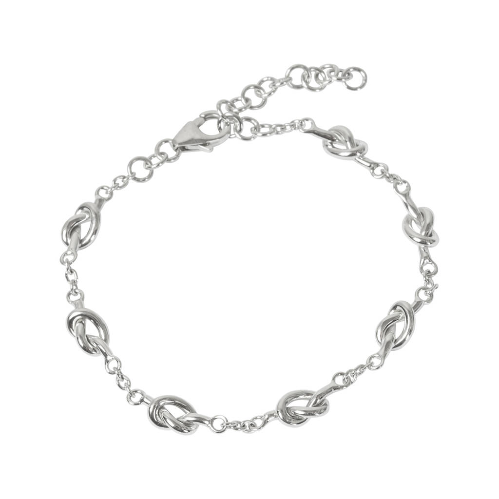 Sterling Silver Friendship Knot Bracelet By Lovethelinks