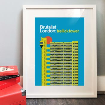 Brutalist London Trellick Tower Illustrated Poster, 4 of 4