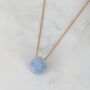 The Nugét Blue Opal October Birthstone Necklace, Gold, thumbnail 3 of 6