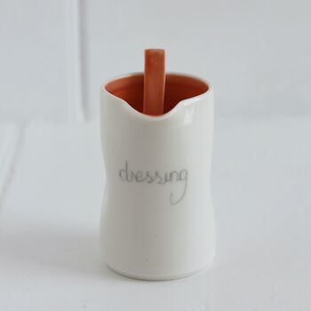 Handmade Colourful Porcelain Dressing Jug And Spoon, 9 of 12