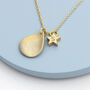 Personalised Matte Star And Drop Necklace, thumbnail 2 of 9