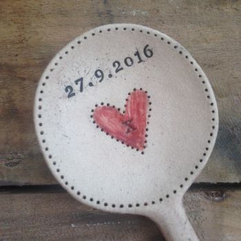 Handmade Personalised Ceramic 'Love' Spoon, 4 of 7