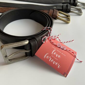 Premium Quality Personalised Genuine Leather Belt, 9 of 10