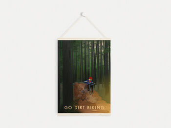 Go Dirt Biking Motocross Travel Poster Art Print, 6 of 8