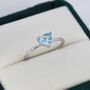 Genuine Blue Topaz Trillion Cut Ring Sterling Silver, thumbnail 6 of 10
