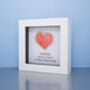 Personalised 1st Paper Anniversary Paper Heart Small Frame, thumbnail 3 of 7