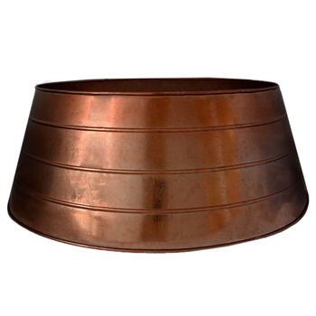Copper Round Metal Christmas Tree Skirt, 2 of 2