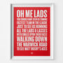 Manchester Utd 'Busby's Aces' Football Song Print, thumbnail 1 of 3