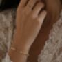 18 K Gold Floral Cluster Cz Charm Hinged Bangle Bracelet Click Clasp, thumbnail 2 of 8