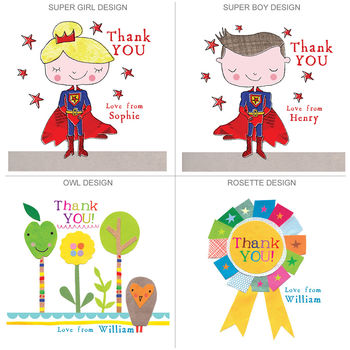 Personalised Pack Of Six Thank You Cards, 11 of 12