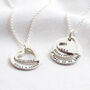 Personalised Sterling Silver Hearts And Hoops Necklace, thumbnail 1 of 8