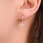 Sterling Silver Eye Of Horus Huggie Hoop Earrings, thumbnail 6 of 10