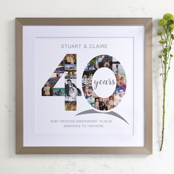 Personalised Ruby Wedding Anniversary Collage, 4 of 11