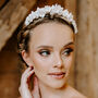 White Flower Bridal Headpiece, thumbnail 2 of 6