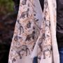 Woodland Animals Print Scarf In Personalised Gift Box, thumbnail 4 of 7