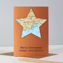 Personalised Map Location Star Christmas Card, thumbnail 3 of 4