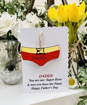 Personalised Father's Day Funny Pants Card, 8 of 8