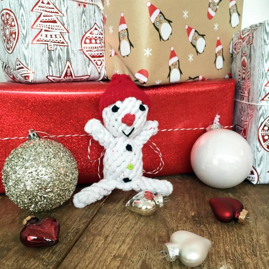 snowman snow dog soft toy