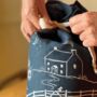 Winter Fox Linen Bread Bag, thumbnail 7 of 7
